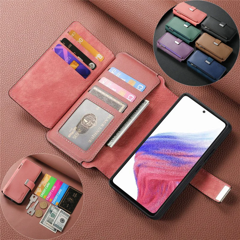 

Removable Wallet Phone Case For OPPO A2 Reno11 10Pro Realme GT5 Realme 8s 10 11 Pro C35 C33 C31 C30s C21 C20 C15 C11 Phone Cover