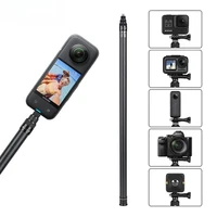 VIKEFON 3M Carbon Fiber Selfie Stick Aluminum Alloy Selfie Stick for Insta360 X3/ONE X2 / RS for GoPro Hero 11 10 9 8 DJI Action