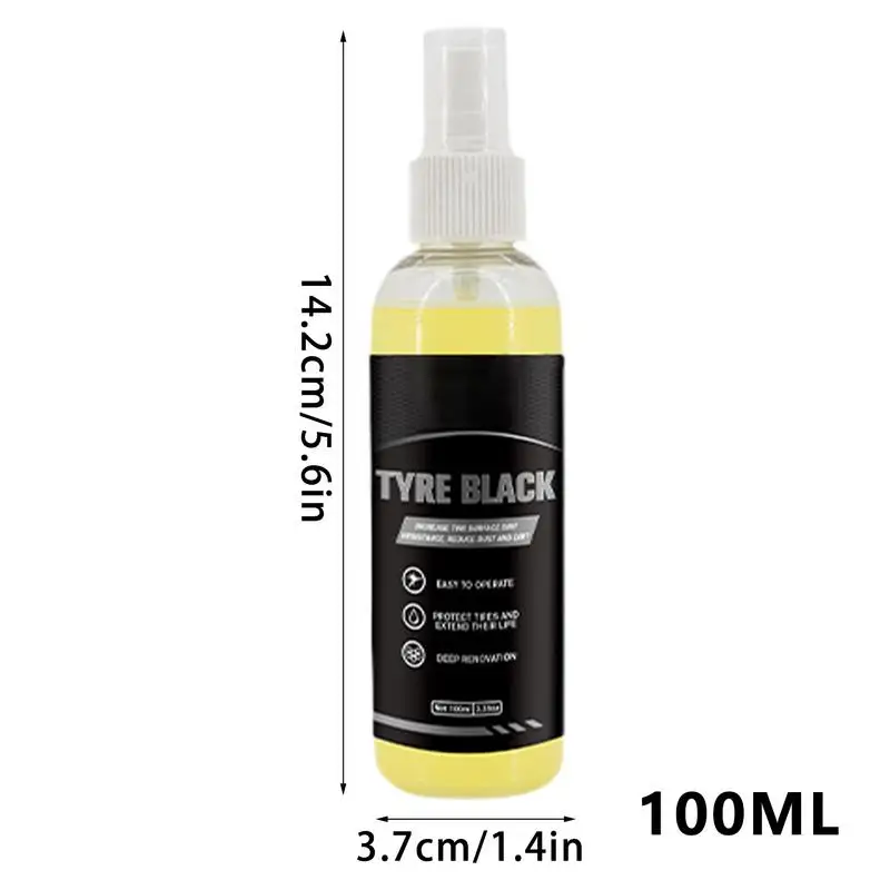 Wheel & Tire Cleaner 100ml Effective Wheel Cleaner Tire Shine Spray For Long-Lasting