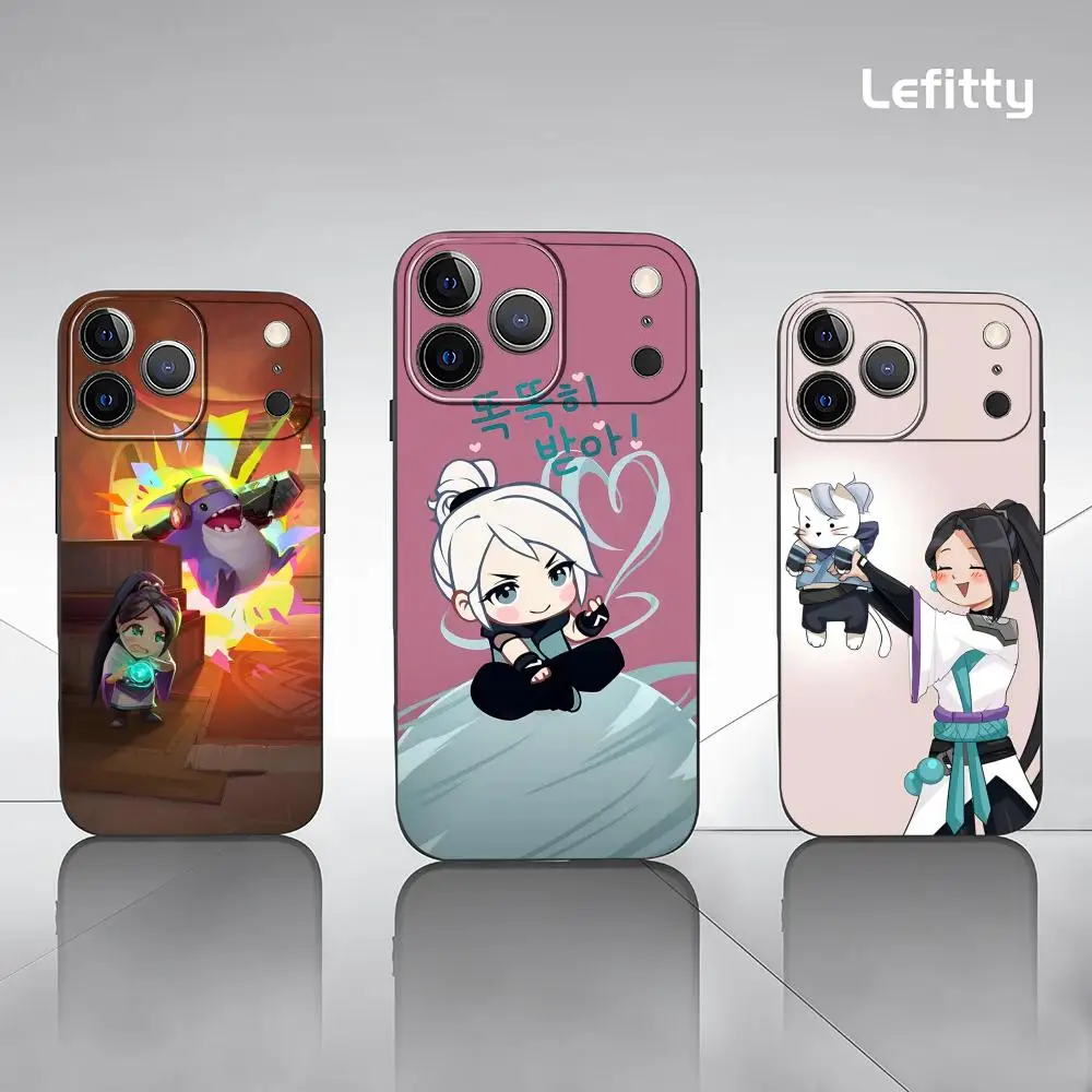 Valorant Sage Artistic Frosted Black Phone Case - Cute Soft Shell