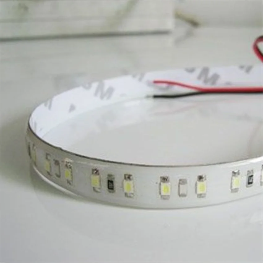 free  shipping high quality  SMD2835  DC24V  4000K  IP20  non waterproof LED strip with 3M adhesive glue