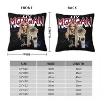 Liv Morgan Square Pillowcase Pillow Cover Cushion Zip Decorative Comfort Throw Pillow for Home Bedroom 2