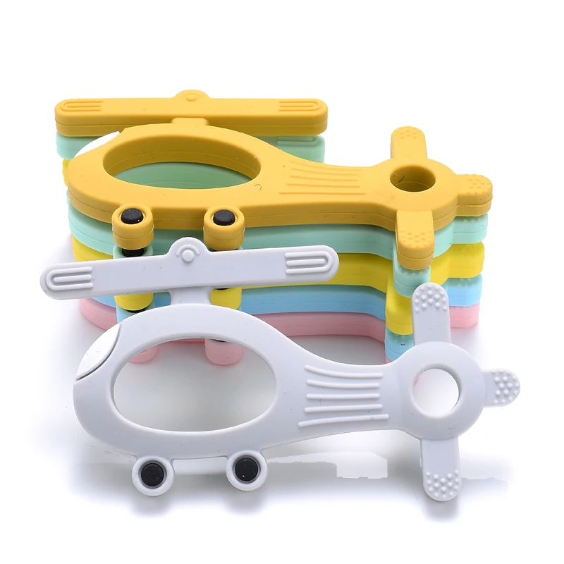 

1Pcs New Baby Airplane Shape Silicone Teethers Baby Teething Molar Chew Toys Accessories For Pacifier Chains BPA Free