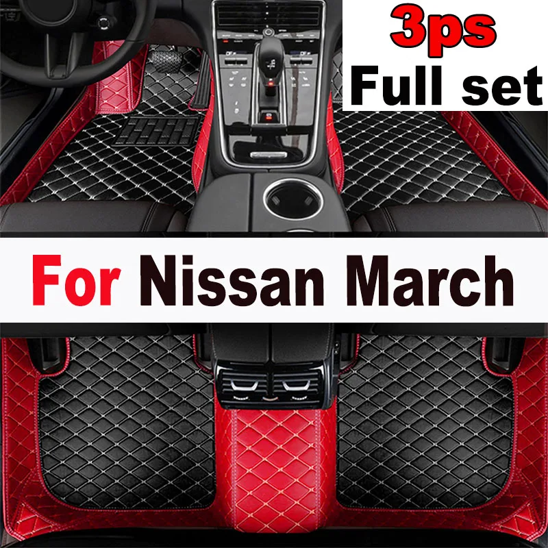 

LHD Car Floor Mats For Nissan March 2019 2018 2017 2016 2015 2014 2013 2012 2011 2010 Auto Accessories Waterproof Decor Carpets