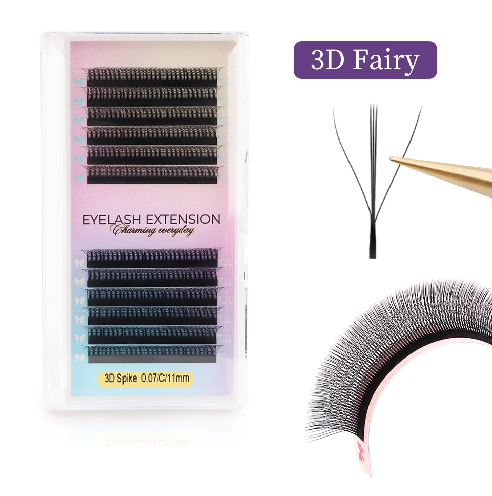 4D 3D YY Wimpern Schwarz Braun Weiche Einzelwimpern Y-Form Volumen-Wimpernverlängerung Doppelspitzen-Wimpern Cilios YY Großhandel – Detail 17