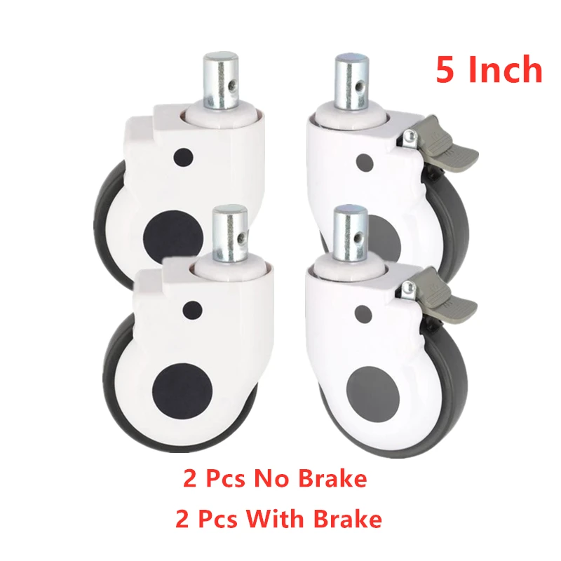 

4 Pcs/Set 5 Inch Medical Caster American Equipment Package Shell With Brake Silent Universal
