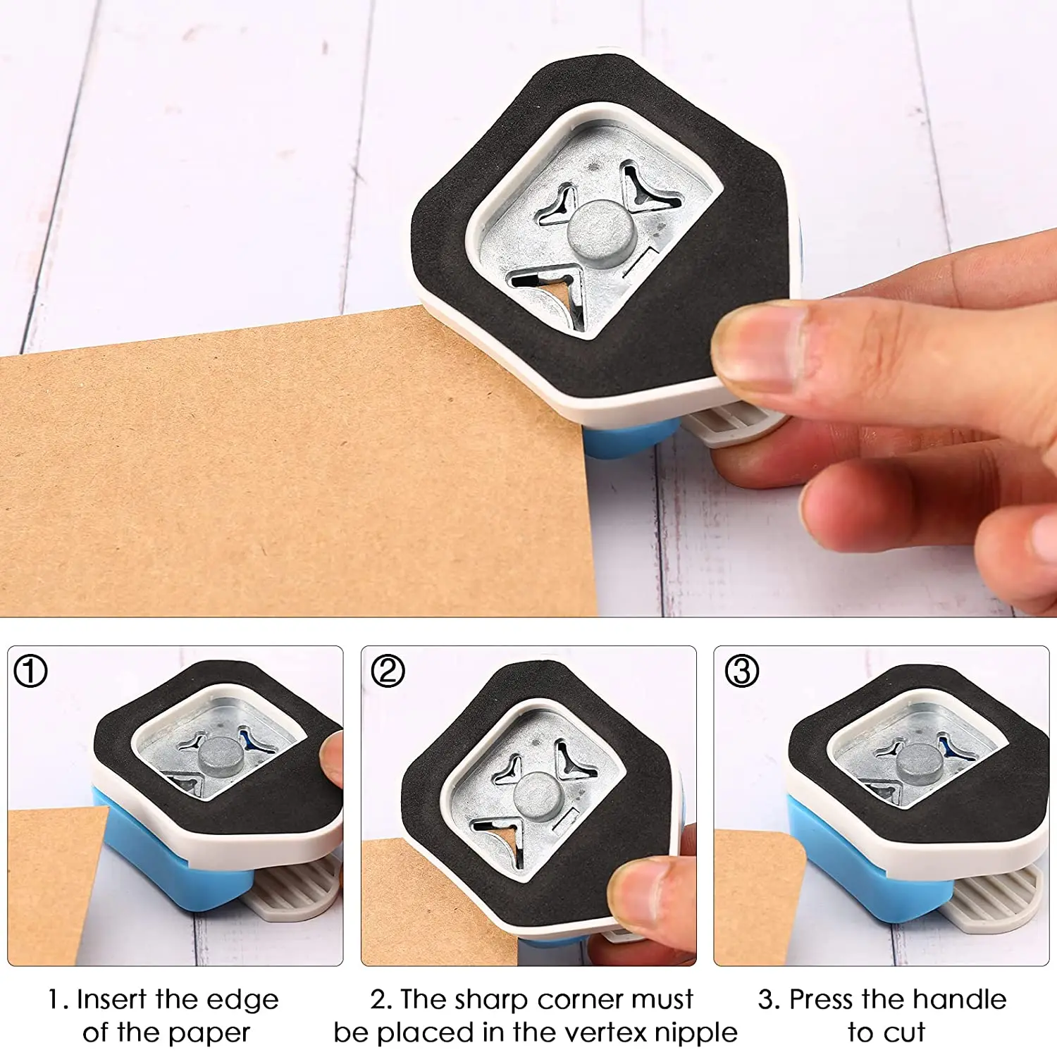 3 in 1 Corner Rounder Paper Punch Card Photo Cutter Tool