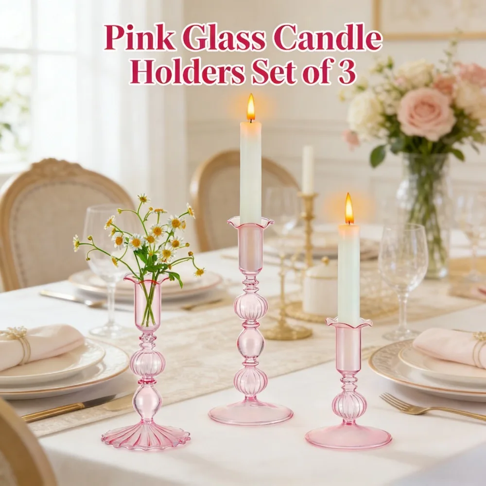 Elegant 4-Piece Candle Holder Set for Modern Decor and Events