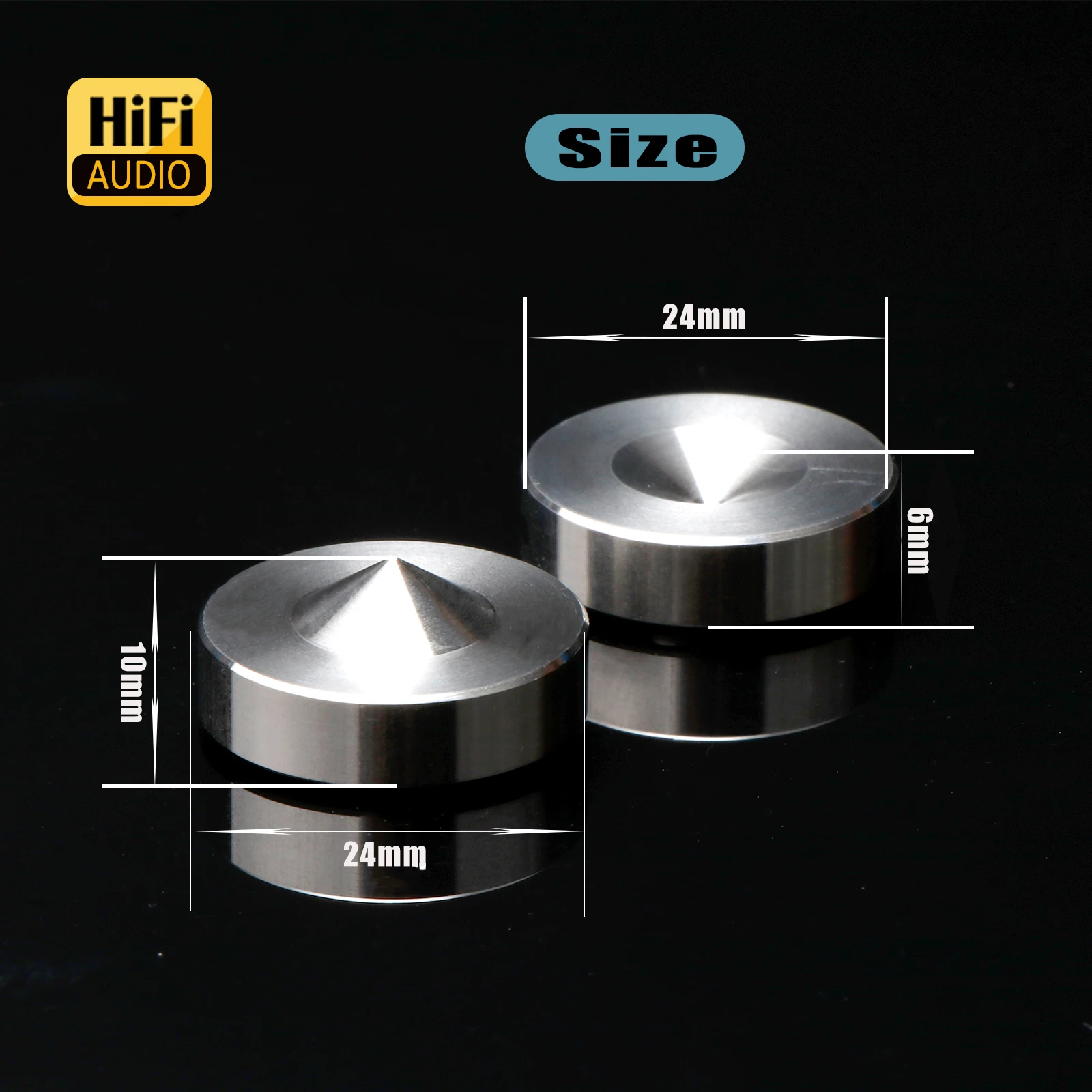 4개입 HIFI 스파이크 스탠드 오디오 충격 방지 패드 스피커 스탠드 (하이파이 장치 및 스피커용 바닥 보호대)