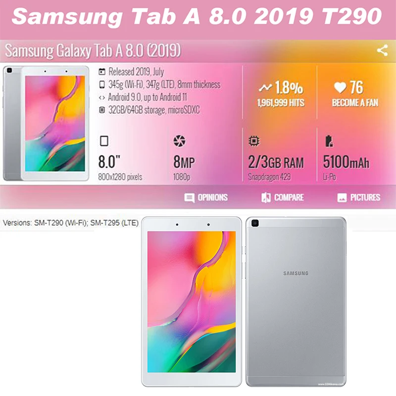 Tablet Case Funda Samsung Galaxy Tab A 8.0 T290 Case Tablet Pouch PU Leather Tri-fold Ebook Case for SM-T290 SM-T295 Tablets Sleeve