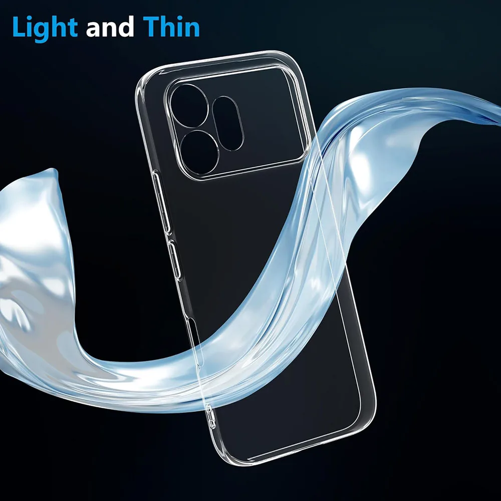 Ultra Thin Transparent Shockproof Silicone Case - Clear TPU Soft Shell Back Cover