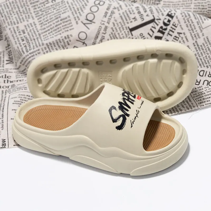

Soft and Comfortable Sandals Thick Bottom Indoor and Outdoor Ventilate Bathroom Slippers Shoes for Men Men's Slippers Non-slip
