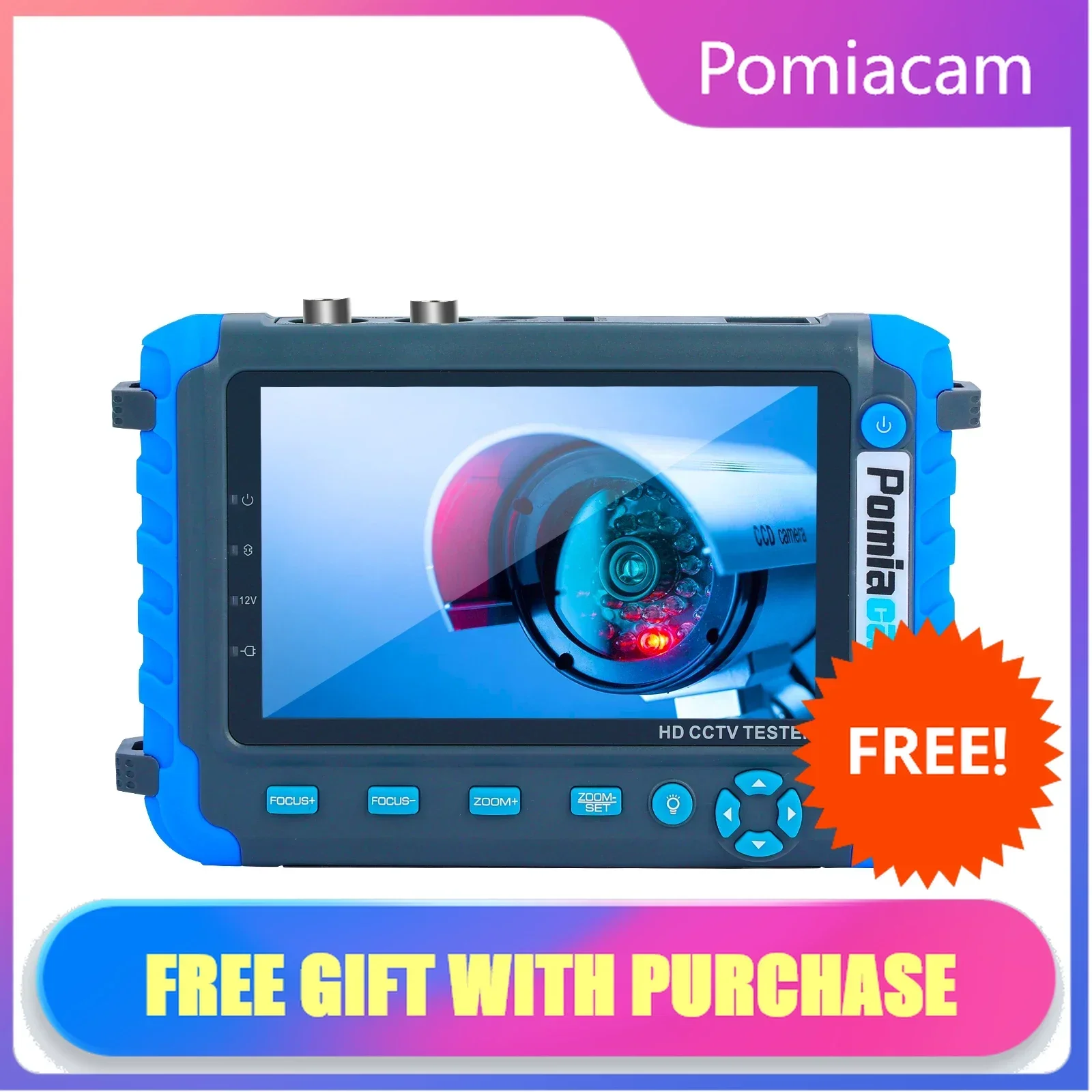 5 Pollici Tft Lcd Ahd Tvi 4Mp Cvi Cvbs Supporto Ptz Utp Test Di Sicurezza 4-In-1 Potabile Iv8W Iv8C Hdmi Vga Controller Telecamera Cctv Hd
