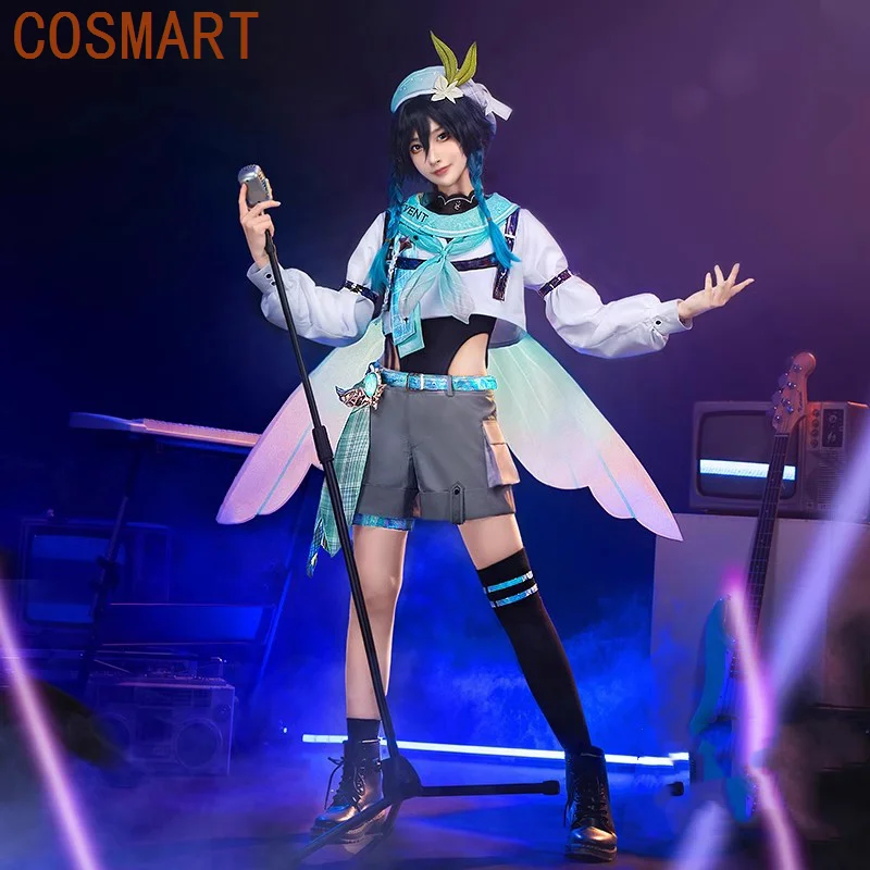 

COSMART Genshin Impact Venti Band игровой костюм модный крутой костюм для косплея Повседневная Униформа Хэллоуин
