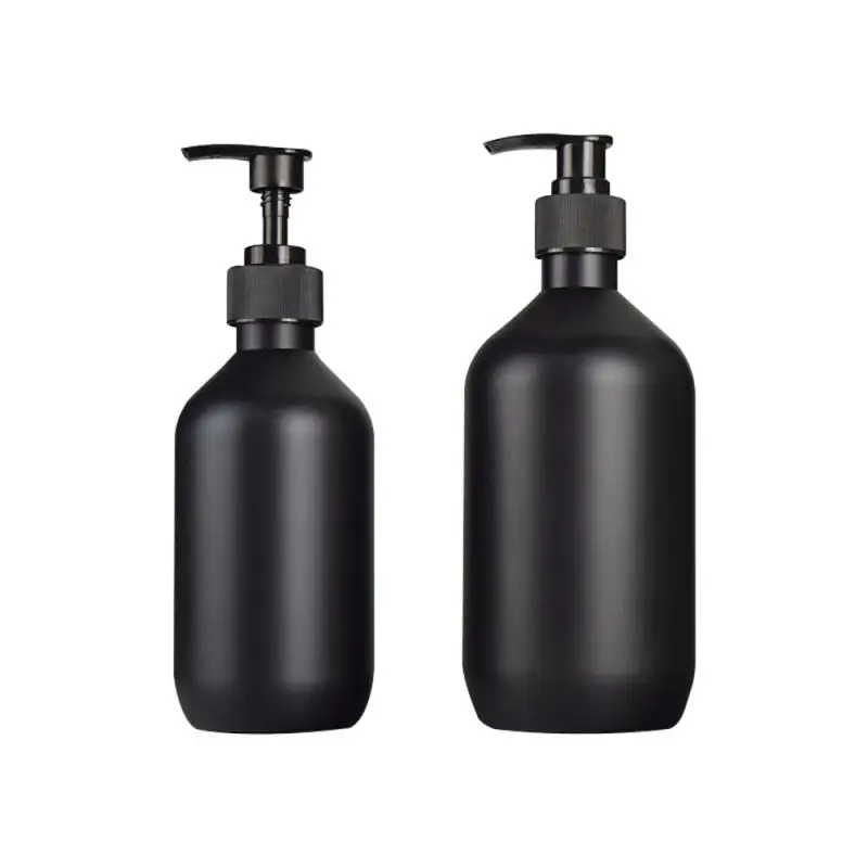 1/3/5Pcs Matte Black 300/500ml Soap Bottle Liquid Soap Dispenser Refillable Empty Shampoo Conditioner Container Bathroom Supplie 3