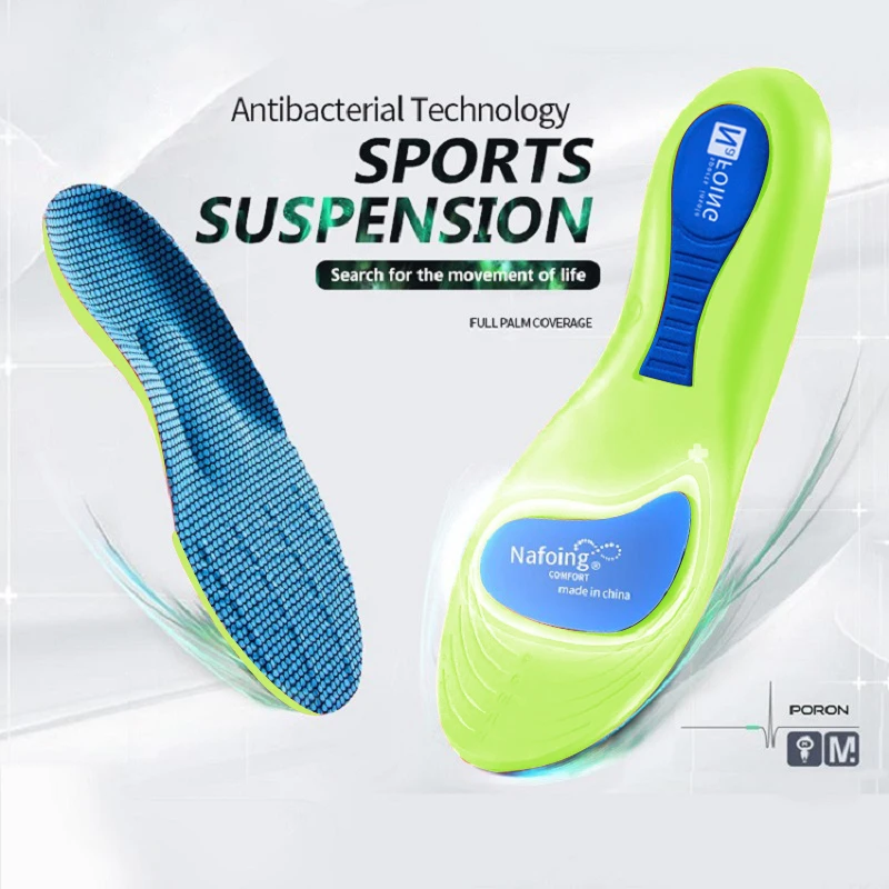 Sport Insoles Sports Insoles Orthopedic Insoles Sport Orthopedic Insoles Shoe Insoles 4D Sports Insoles Soft Men's Deodorant Insole Flat Arch Support Full Pad Elastic Massage Insole For Running Soles Hightechnology