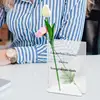 Glass Book Vase Acrylic Clear Book Shaped Unique Vase Artistic And Cultural Flavor Home Decor Products Creative Shaped For Home 4