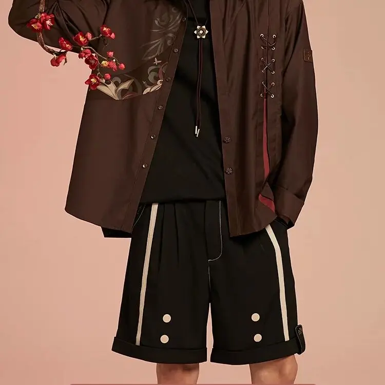 

Official Original Game Genshin Impact Hu Tao Fashion Harajuku Chinese Style Casual Shorts Cosplay Costume Versatile Neutral