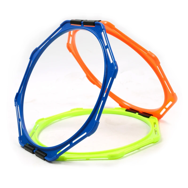 6 Pcs 40cm High Quality Octagonal Training Rings Football Basketball Training Speed Rings Polygonal Sports Jump
