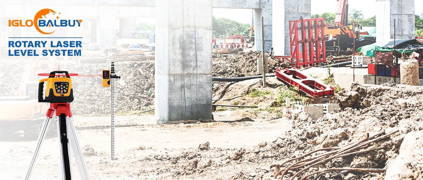 Iglobalbuy Self Leveling Horizontal Vertical Rotary Rotating Transit Construction Laser Level Kit