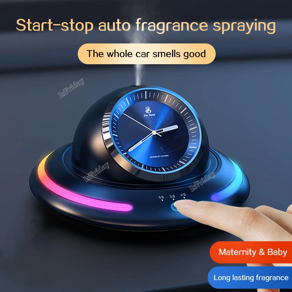 

Car Perfume Intelligent Clock Diffuser TYPE-C Car Air Purifier Fragrance For Car Aromatherapy Instrument Perfume Car Accessories