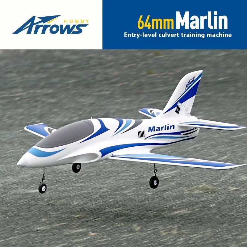 Blue Arrow 64mm Ducted Sports Machine Marlin Fixed Wing Novice Rc Plane Electric Assembly Fixed Wing Model Remote Control 4