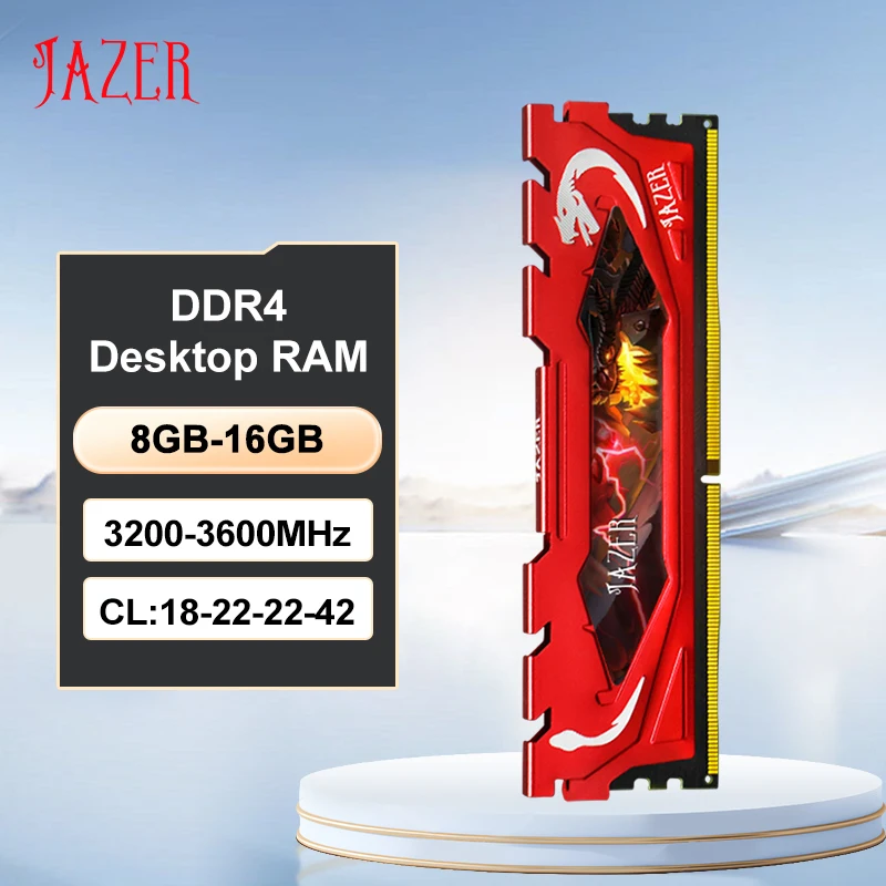 JAZER Ram DDR4 16GB 8GB 3200MHz 3600MHz Desktop Gaming Memory