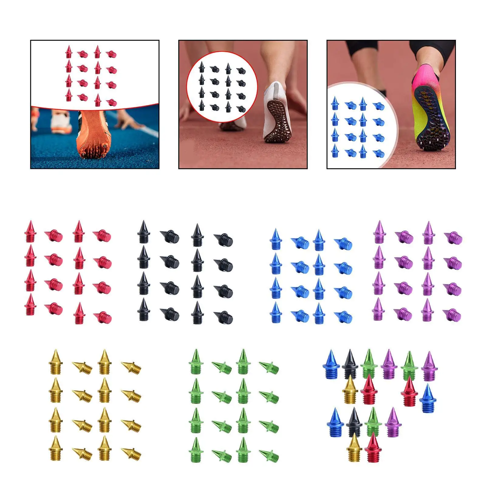 Description Picture 2 of item16Pcs Track Spikes Sturdy Metal Track and Field Running Spikes for Trekking Short Distance Running Jogging Competition Sports