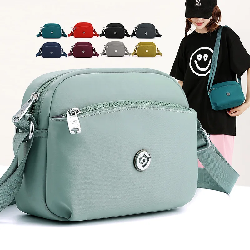 

Messenger Bag Causal Women Shoulder Bag Multi Layer Nylon Bag Female Crossbody Bags Woman Crossbody Mother Bag Shoudler Bags Sac