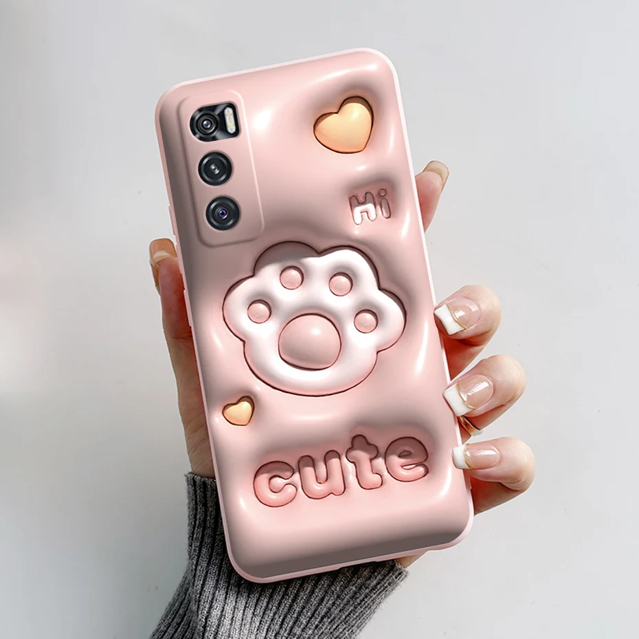 For Vivo V20 SE Case Vivo Y70 Phone Case V20SE Cute Rabbit Panda Painted TPU Soft Cover V2022 V2023 Camera Shockproof Back Coque 4