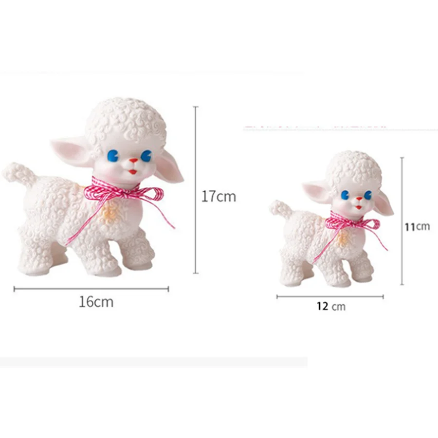 Description Picture 3 of itemRetro Classic Rubber Sheep Doll Animal Gift Model Lamb Static Desk Room Home Accessories Ornaments Christmas, Halloween, Thanksg