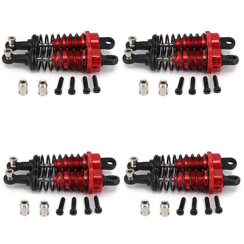 

Горячая Распродажа 8 шт. масляный регулируемый амортизатор 65 мм для радиоуправляемого автомобиля 1/18 Wltoys A959 A969 K929 Hpi Hsp Traxxas Losi Tamiya, красный