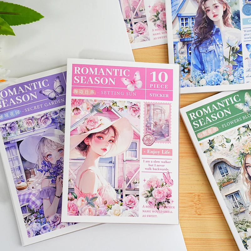 40 Adesivi Per Finestre Con Fiori Trasparenti In PET – Fai Da Te Per Scrapbooking, Diario, Album, Laptop E Regali Creativi - 5