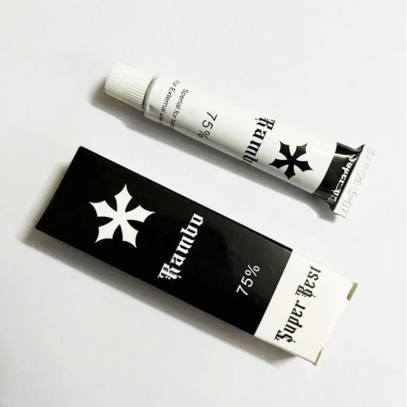 

Rambo 75 Tube Strong Before Tattoo Care Cream Gel Semi-permanent Makeup Operation Piercing Eyebrow Lip Body Skin Pain Reliever