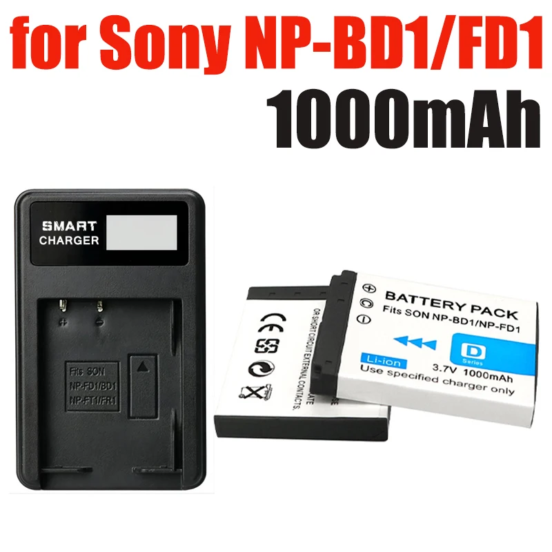 Np-Bd1 Np Bd1 Batteria Per Sony Cyber-Shot Dsc-G3 Dsc-T77 P Dsc-T300 Dsc-T700 Dsc-Tx1 Dsctx1 Dsc-T500 Dsc-T700 Fotocamera 1000Mah