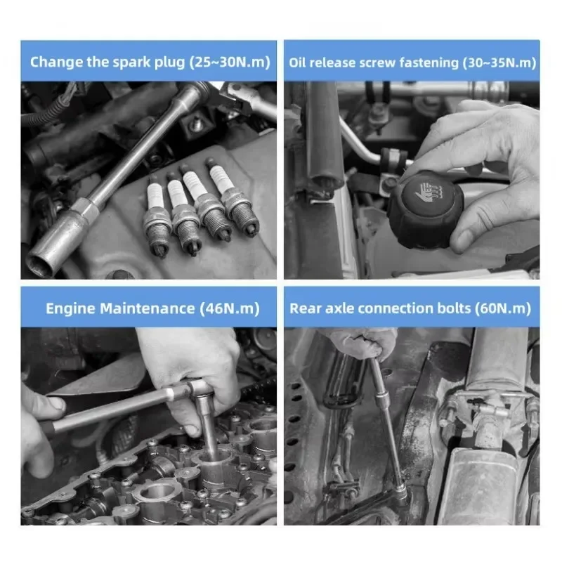 High-precision Torque Wrench Set 1/4" 2-24N.m 3/8" 5-60N.m 1/2" 20-220N.m Preset