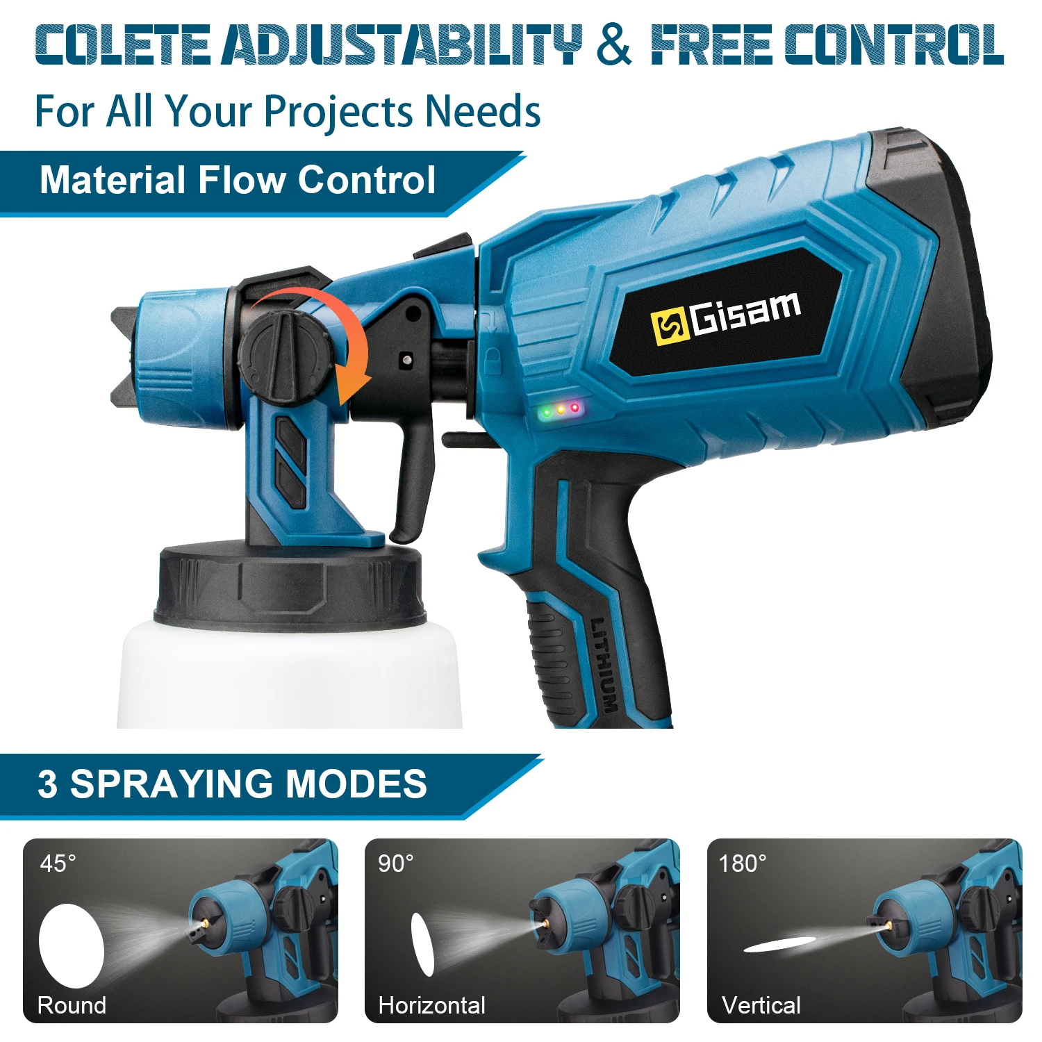 1000ML     HVLP Ȩ ޴ Ʈ й Makita 18V ͸  ڵ  ö   귯