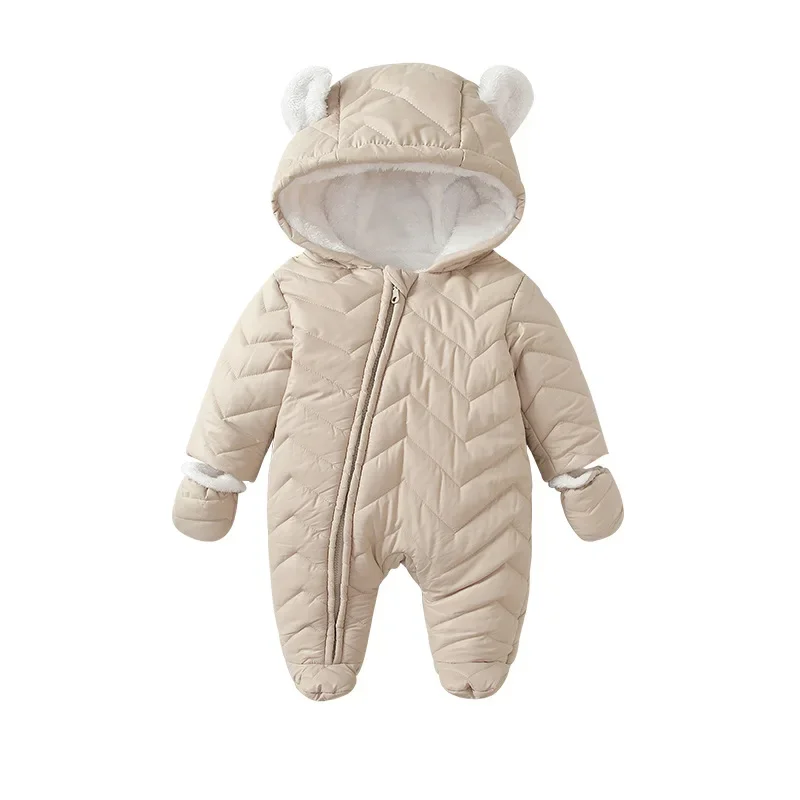 Bodysuits Coats Newborns Baby Girls Boys Jumpsuit Jacket Hoodied Footies Gloves Children Winter Clothes Toddlers Quilted Romper