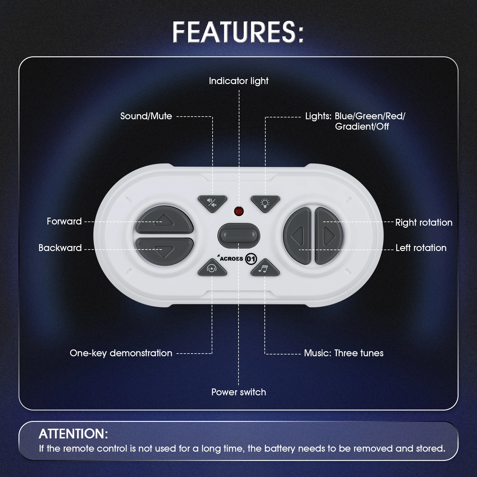 Robot Toys Kids Remote Control Toys with Music RC Early Education Gesture Sensing DIY Music Dance LED Eyes Boys Girls Gifts 4