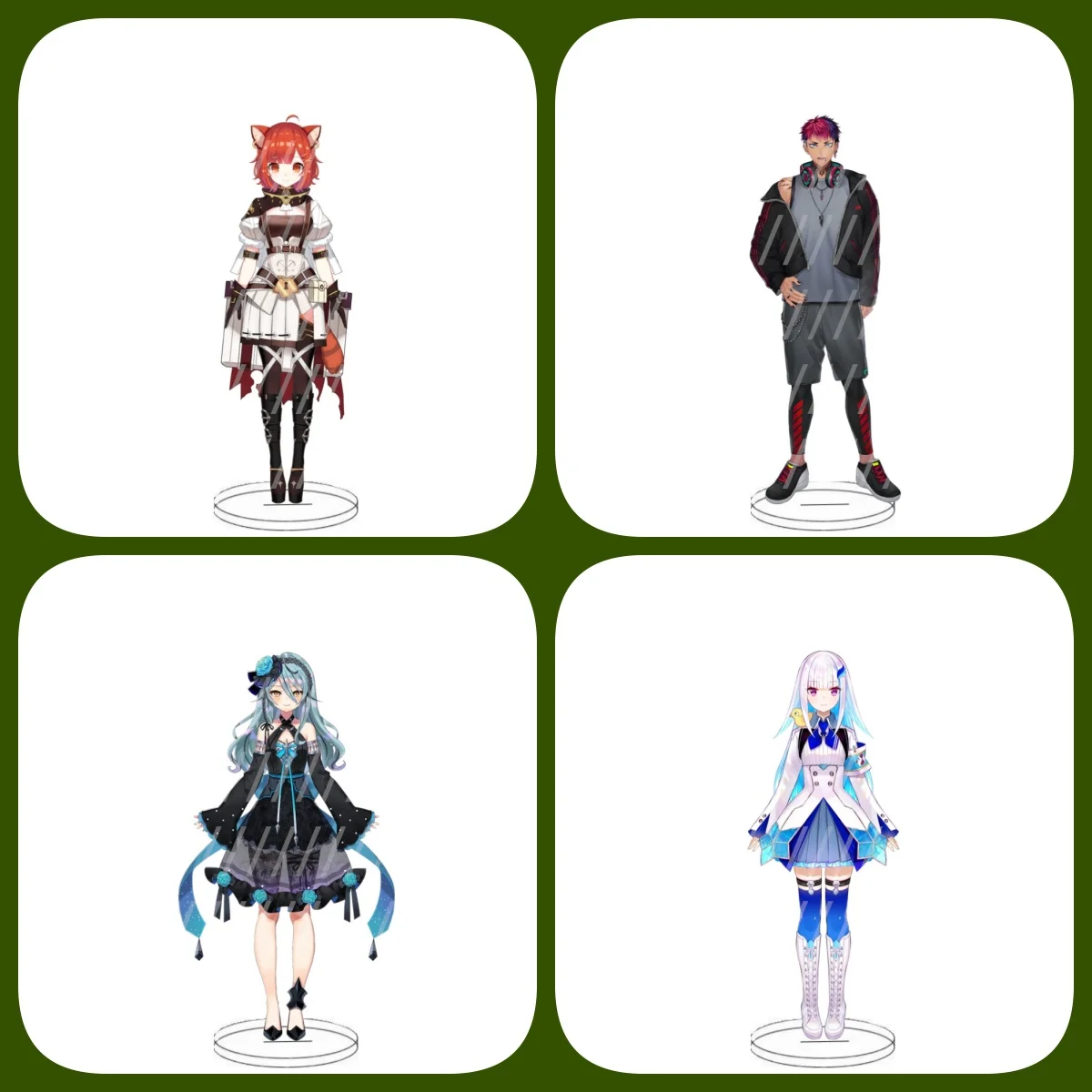 

Animation, game characters around the shape of acrylic key chain stand card development