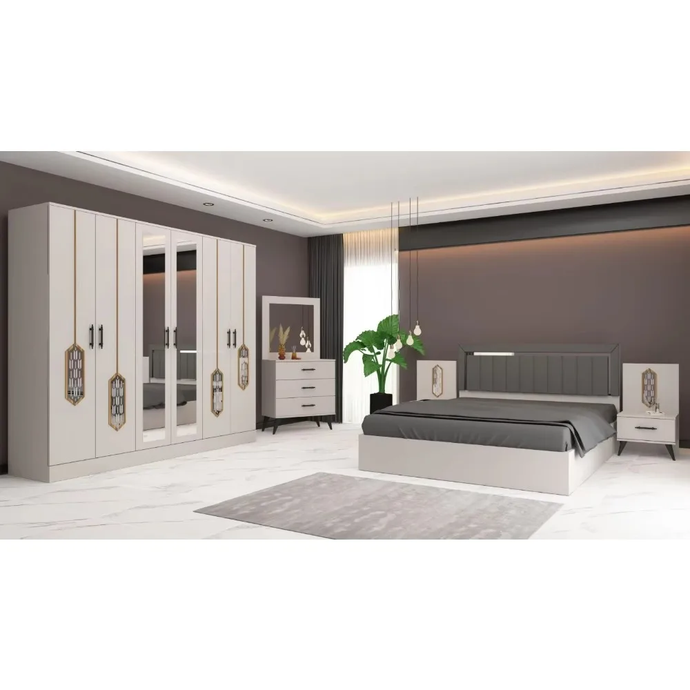 High-Quality Modern Luxury Bedroom Furniture Set – Apartment & Hotel 4