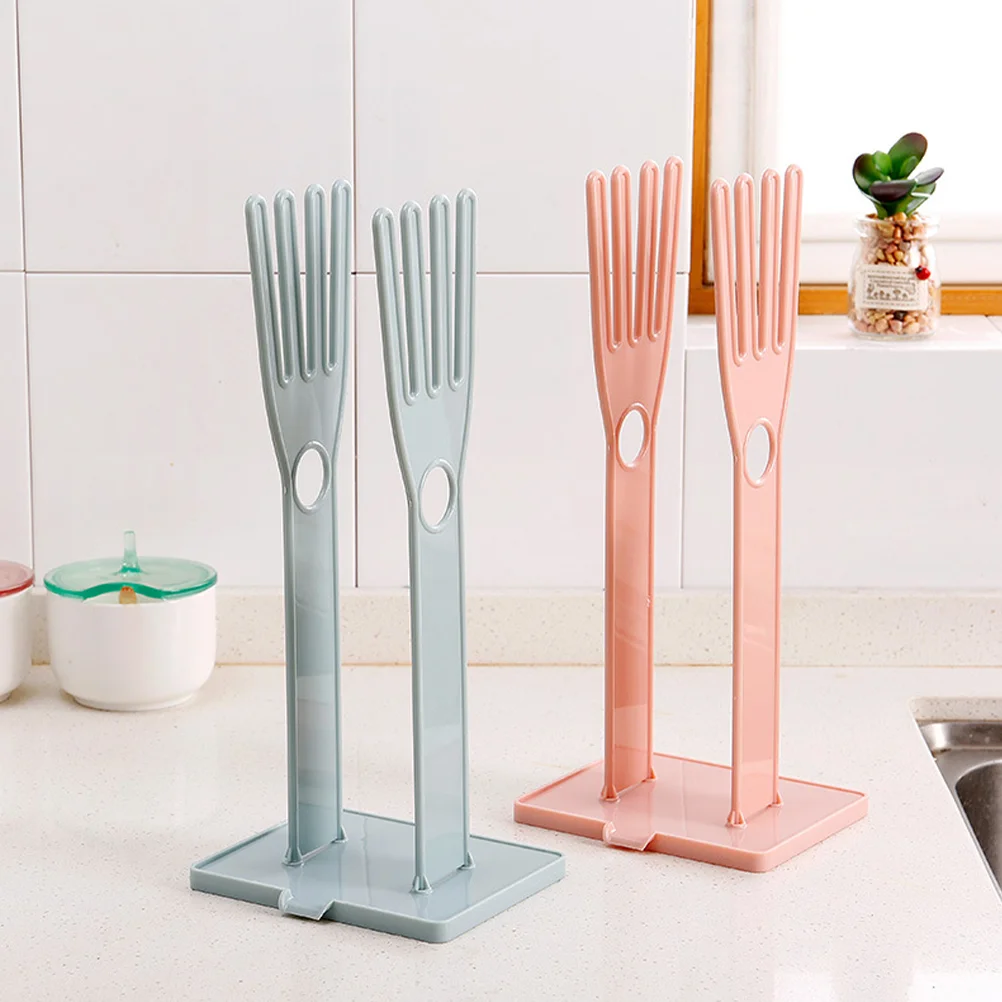 

2 Pcs Glove Drain Rack Dryer Storage Kitchen Racks Sink Drying Towel Hanging Stand Holder Abs