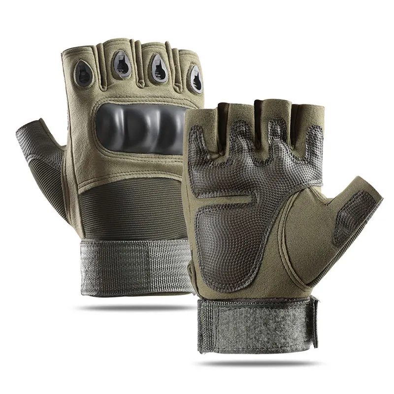 Men and Women's Full Leather Combat Fingerless Glove, Winter Tactical Gloves, Half Finger, Xinji, Hebei, Us, Manufacturer