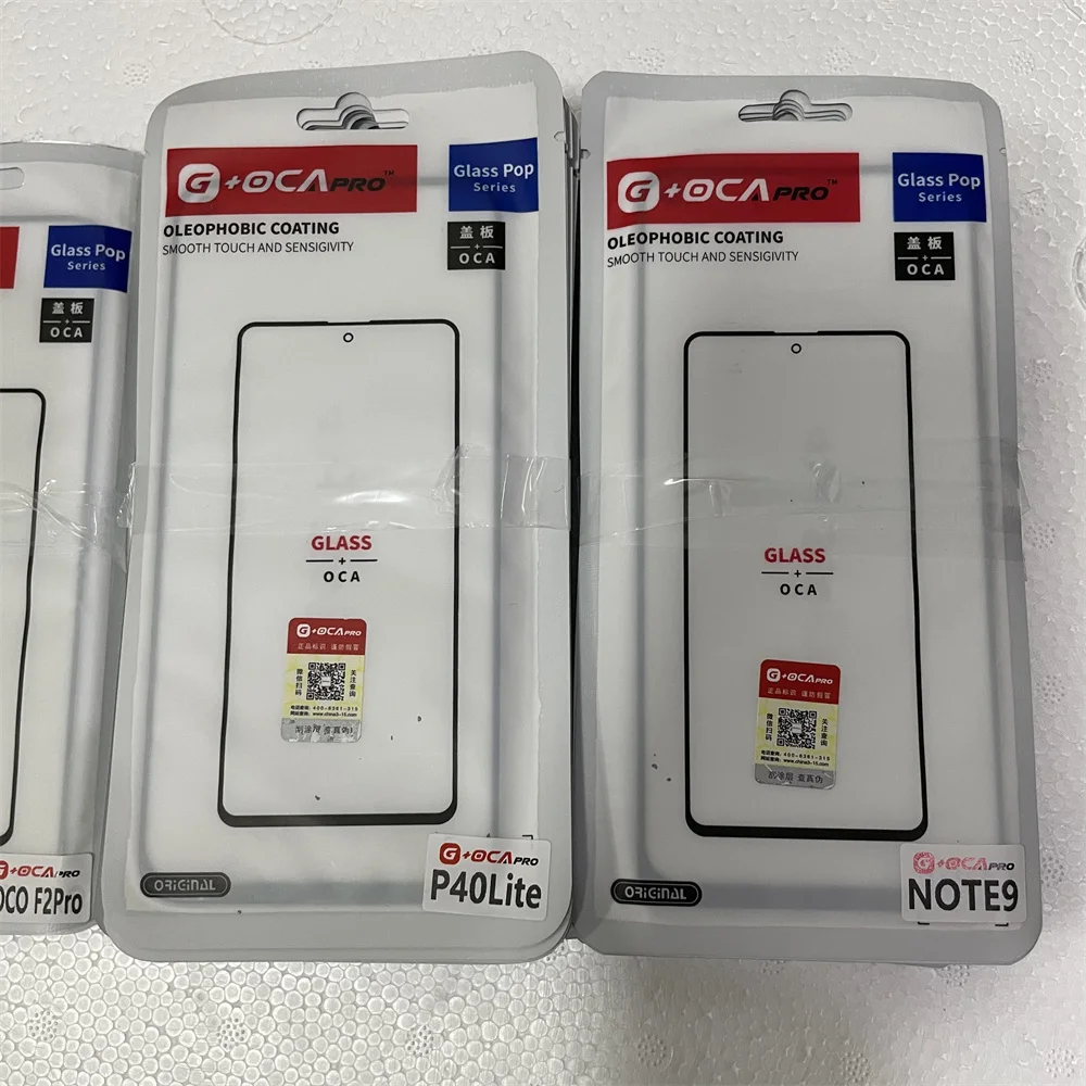 Premium Touch Screen Glass with OCA Adhesive (10-Pack)