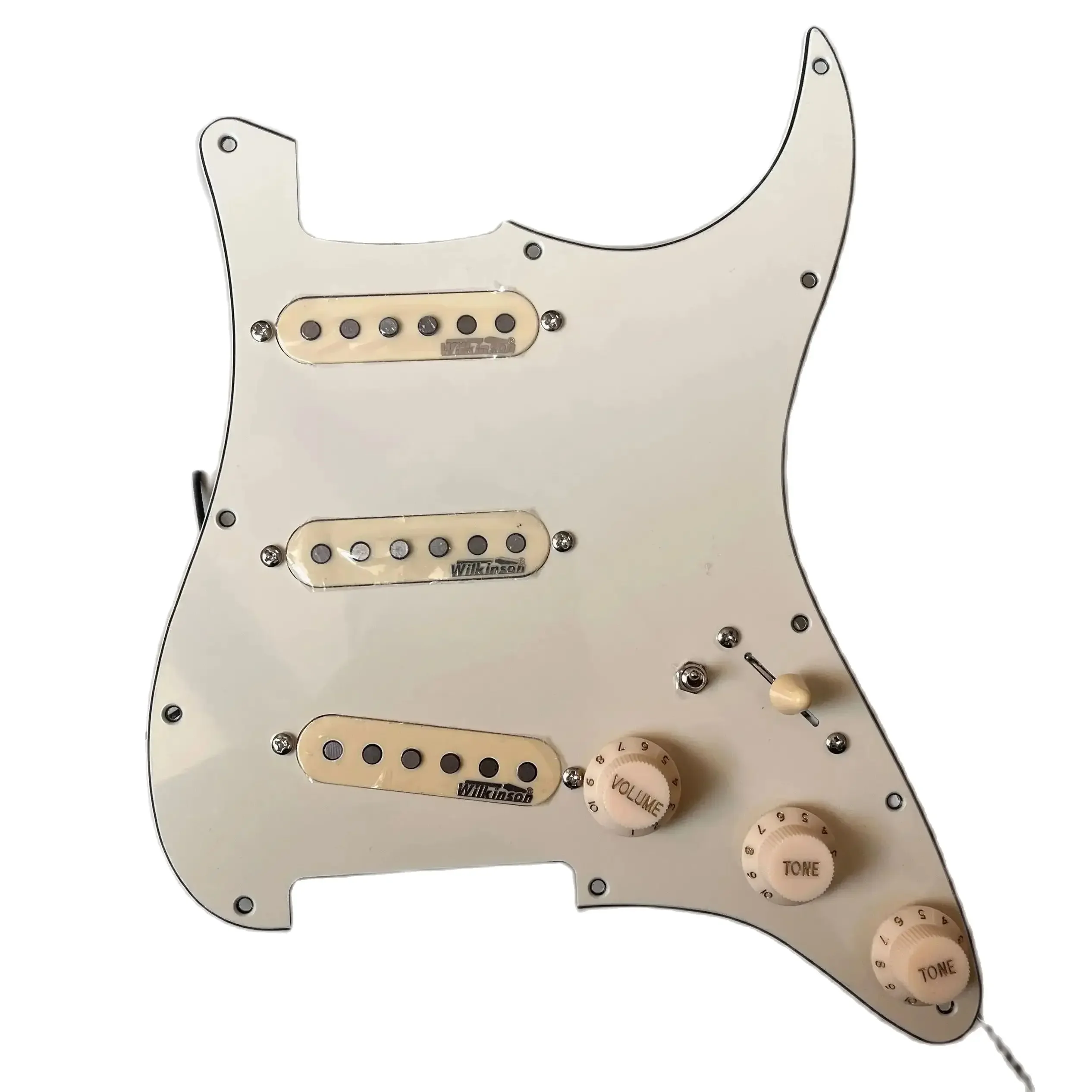 Sss Upgrade Loaded Guitar Pickguard Set Coil Split Switch Yellow Wilkinson Single Coil Pickup 7 Way Switch Parti Della Chitarra