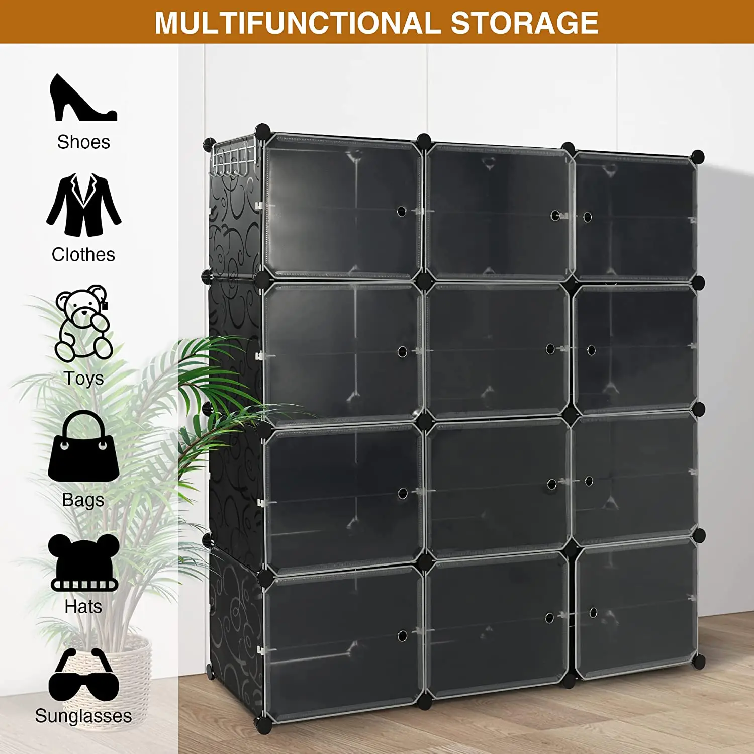 Shoe Rack Stand Storage Boot Sneaker Shelf Unit Cube Closet Organizer  Cabinet