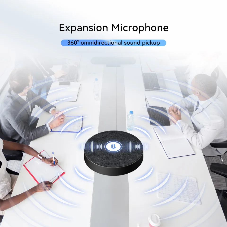 Retekess TC201 Professional Audio Conference All-in-One 4k AI with TC106 Omnidirectional Microphone for Medium-sized Meeting