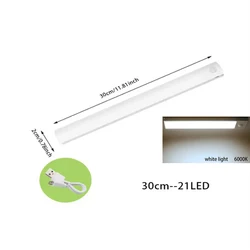Rechargeable Dimmable LED Motion Sensor Night Light (300mm-White)