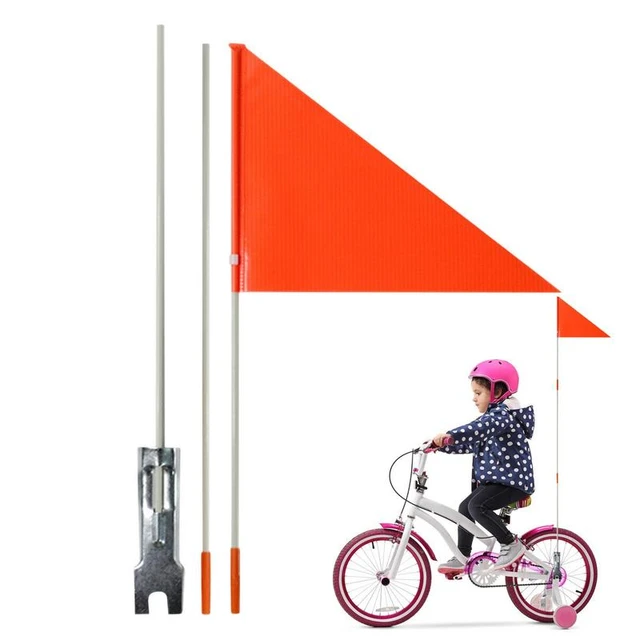 Bike Sicherheit Flagge Wasserdichte Autokolonne Flagge Mit Glasfaser Pole  Fahrrad Hinten Dekorative Flagge Für Elektrische Auto