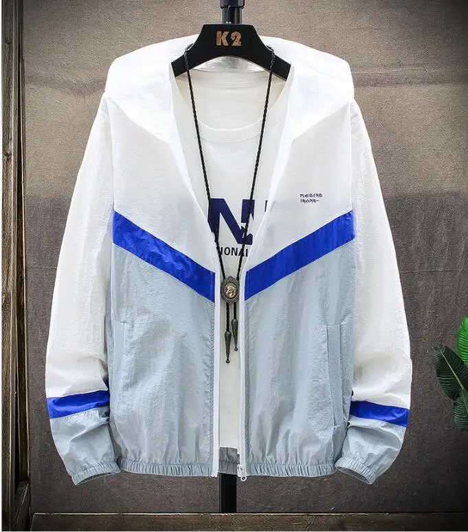 

2022 New Spring Casual Fashion Zipper Hooded Jackets Overcoat Men Winderbreaker